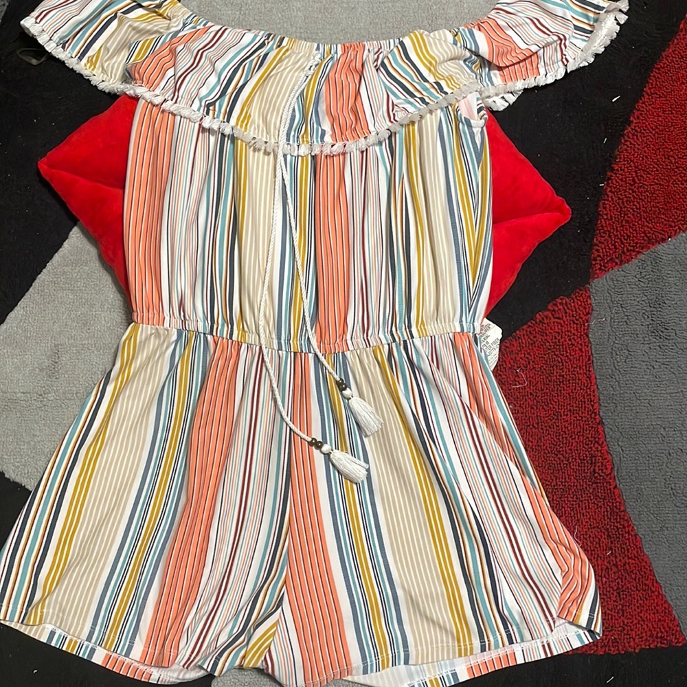 Multi color romper from Derek and heart